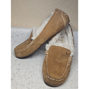 EUC Koolaburra by UGG Lezly Faux Shearling Lined Slipper Womens Size 8 Chestnut